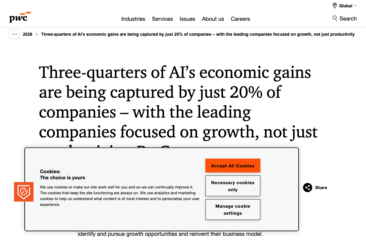 PwC 2026 AI Performance Study