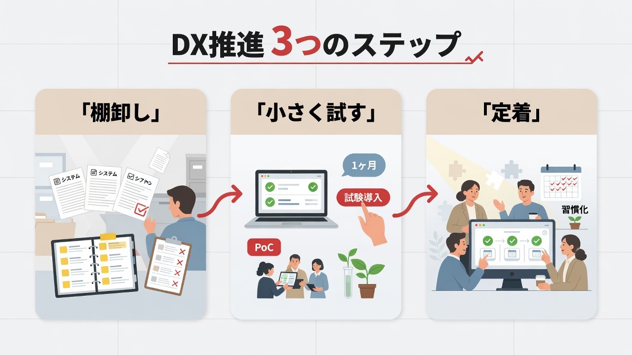 DX推進の3ステップ