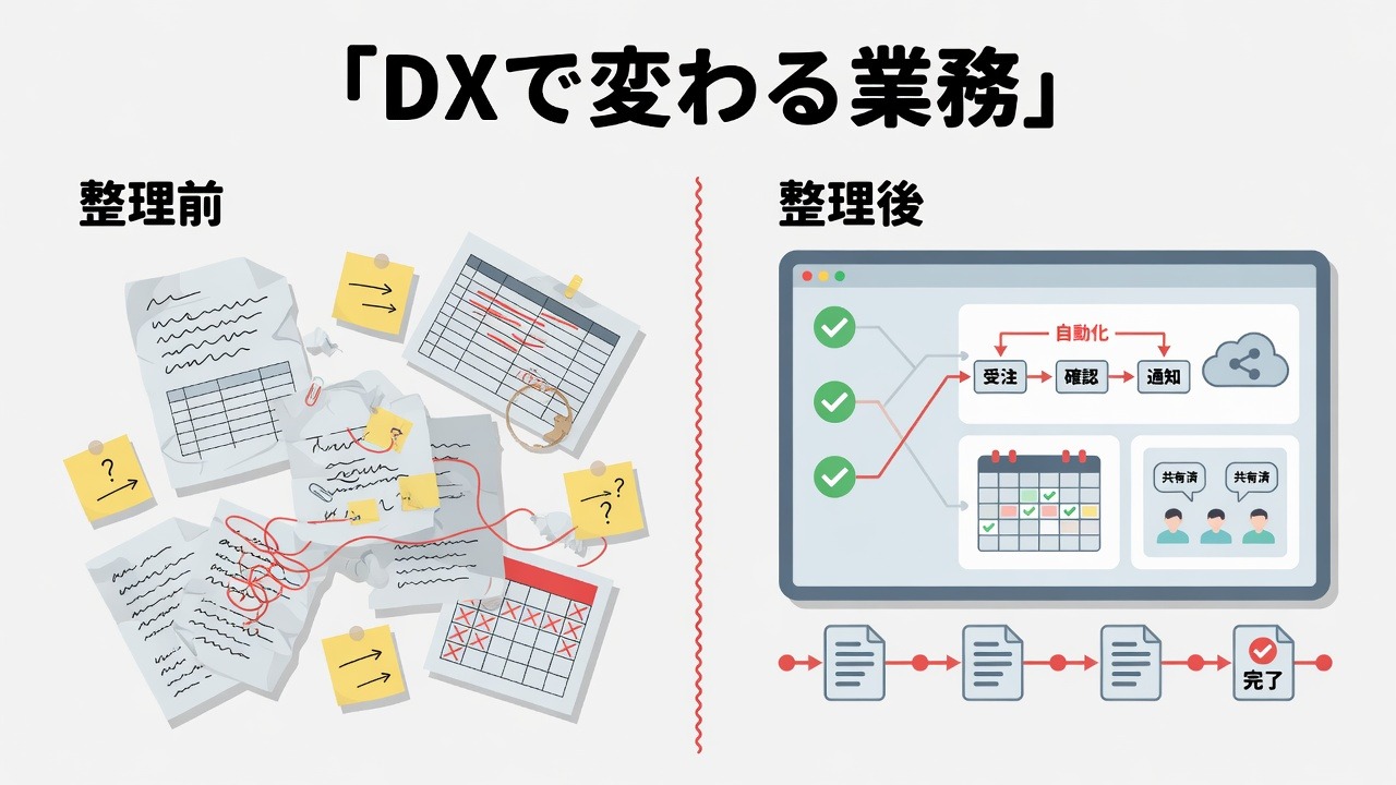 DX Before/After 比較図